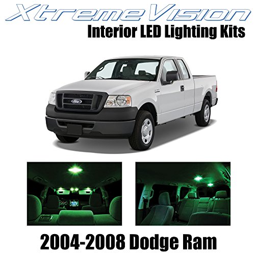 XtremeVision Ford F-150 2004-2008 (5 Pieces) Green Premium Interior LED Kit Package + Installation Tool
