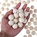 JiaUfmi 50 Pcs Wool Felt Balls 20mm Wool Beads Fluffy Pom Poms Ball Decoration for DIY Craft Christmas Decor Making, Beige