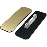 Name Tag/Badge Blanks - 25 Pack - Brushed Gold 1" X 3", Round Corners, Pin