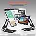YOSHINE Cell Phone Stand, Upgraded Phone Stand for Desk, Adjustable Tablet Stand, Foldable Portable Aluminum Phone Holder, Cradle, Dock for All iPhone Smartphones and iPad Tablets(4-13in) - Black