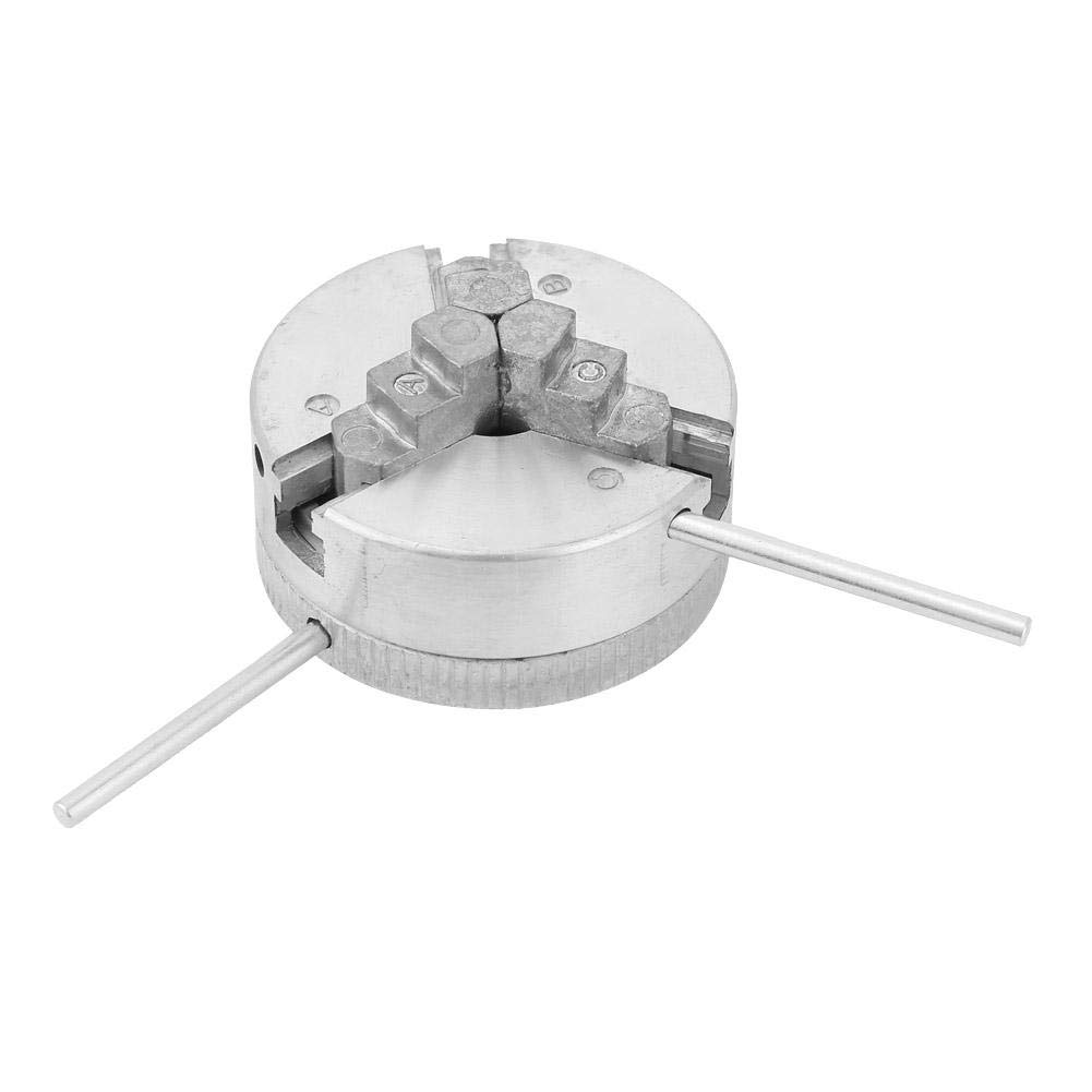 Lathe Chuck, Z011 Zinc Alloy Three Jaw Chuck Clamp Accessory Used in Machine Tool Accessories Outside Diameter 12-65mm Inner Diameter 1.8-56mm