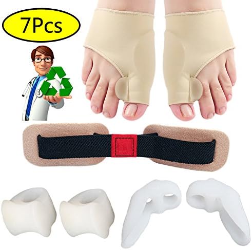 Bunion Corrector - Explore Lifez Bunion Relief Protector Sleeves and Gel Toe Separators Kit