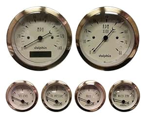 Amazon.com: Dolphin Gauges-6 Gauge Programmable Set - Gold: Automotive