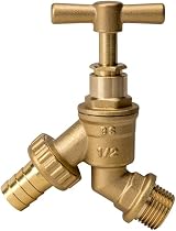 Tech Traders Garden Brass Water Bib Tap with Wall Plate 1/2 BSP view 4