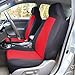 FH Group FB102112 Classic Cloth Seat Covers (Red) Full Set with Gift – Universal Fit for Cars Trucks & SUVs