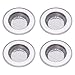 4PCS Kitchen Sink Strainer, Sink Drain Screen -Stainless Steel, Large Wide Rim 4.5 Diameter