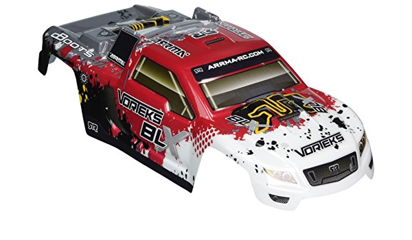 Arrma Ar4060 Body Vorteks Grunge With Wing 13 Red Parts Accessories Amazon Canada