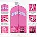 Univivi Dance Costume Bags Foldable 36 inch for Dance Competitions Garment Bag, with 2 Zipper Mesh Pockets and Clear Window, for Storage or Travel Set of 3 （Pink）