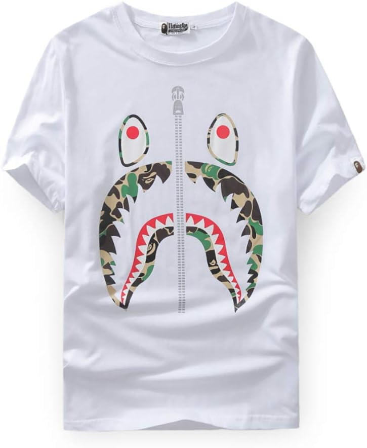 Juniors Casual Fashion Crewneck T Shirt Shark Camo Tees Tops for Teens
