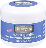 Neutrogena Eye Makeup Remover Large Plush Pads, Extra Gentle, 30 Count (Pack of 2)