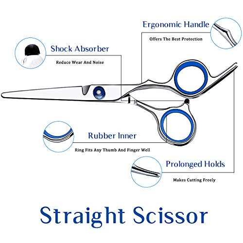 Hair Cutting Scissors Professional Salon Barber Scissors Thinning Scissors for Cutting Hair Hairdressing Scissors Set with Nylon Cape and Comb for Men/Women