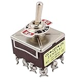 uxcell® 10A/380VAC 15A/250VAC 3 Position 4PDT ON/OFF/ON 12 Pin Toggle Switch
