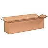 Aviditi 2466 Long Corrugated Box, 24" Length x 6" Width x 6" Height, Kraft (Bundle of 25)
