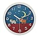 HITO Silent Kids Wall Clock Non Ticking 12 inch Excellent Accurate Sweep Movement, Modern Decorative for Kids Room, Kitchen, Living Room, Bathroom, Bedroom, Office (Cats on roof)