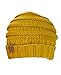 NYFASHION101 Oversized Baggy Slouchy Thick Winter Beanie Hat, Mustard