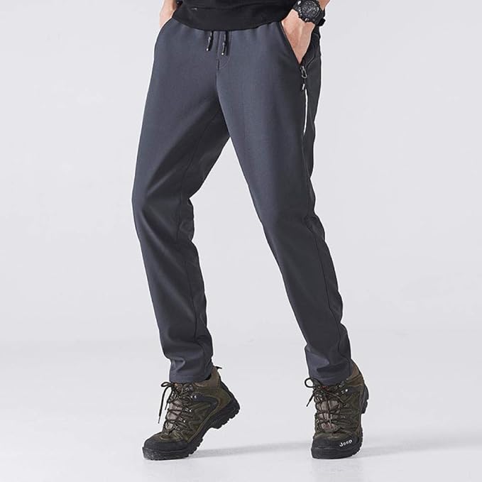 Winter Pants Men Outdoor Pants Lined Joggers Men Sweatpants Warm Inside