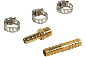 Metabo HPT Air Hose Repair Kit, Brass Splicers, Steel Clamps, 3/8" (115163M)