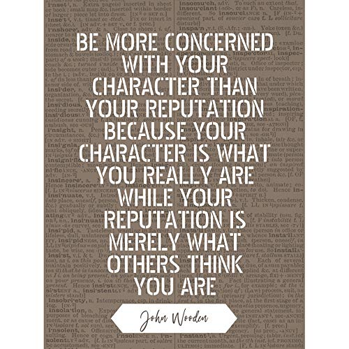 Artery8 Quote John Wooden Character What You Are Basketball Coach Art Print Canvas Premium Wall Decor Poster Mural