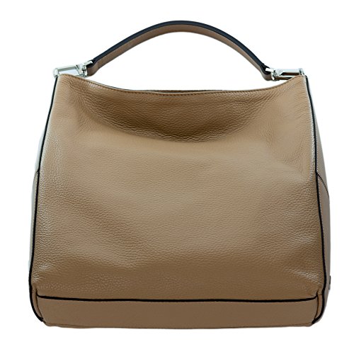Gianni Chiarini Italian Made Brown Pebbled Leather Large Hobo Bag