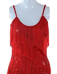 Anna-Kaci minivestido de fiesta, estilo flapper, años 1920, espalda descubierta, con breteles, con lentejuelas y flecos para dama