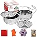 Sweet Serenity Instant Pot Accessories | Deluxe Stackable Pressure Cooker Steamer Insert Pans | Fits 6 & 8 Qt Instant Pot Cookers | For Meat, Vegetables, Cheesecake, Seafood & More | Silicone Kit