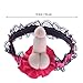 Amosfun Satin Lace Willy Garters Bachelorette Party Fancy Dress Gift Accessories (Black)