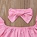3pcs Baby Girls Kids Off Shoulder Lotus Leaf Top Holes Denim Jeans Headband Outfits Set (3-4Y, Pink)