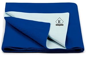 Edenwald Crib Mattress Protector Dry Sheet, Waterproof Bed Protector Sheets, Reusable Rubber Sheets for Children, Adults & Pet, Leak Proof Mats for Home, Outdoor & Travel (Medium 30"x40") (Royal Blue)