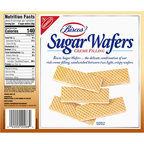 BISCOS CREME FILLED SUGAR WAFERS, 6 – 8.5 OZ BOXES