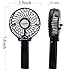 WIOR Rechargeable Fans Portable Handheld Fan Battery Operated Cooling Fan Electric Personal Fans Foldable Fans with Battery (Black)