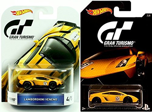 Gran Turismo Retro Entertainment Lamborghini Veneno & Exclusive Lamborghini Gallardo LP 570-4 Superleggera 2-Car Bundle
