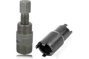 QISF 2Pcs Magneto Flywheel Puller 24mm & 27mm and 20mm & 24mm Clutch Lock Nut Spanner Tool for Motorcycle ATV Dirt Bike Scooter Repair Tool