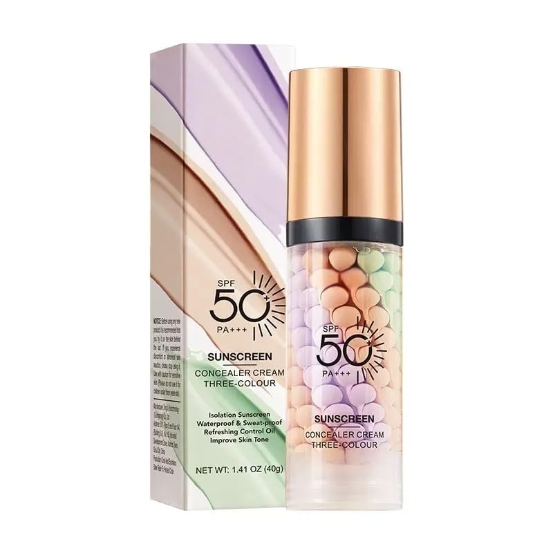 FANFALUV One Step Color Corrector Face Primer,Skin Perfecting Primer Makeup Isolation Cream To Even Complexion,Oil Control-Pore Minimizer Primer With Hyaluronic Acid & Niacinamide Makeup Base Formula