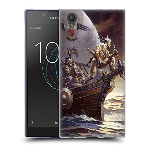 Official Frank Frazetta Kane On The Golden Sea Medieval Fantasy Soft Gel Case for Sony Xperia L1
