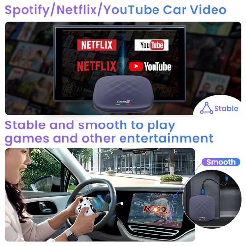 Carlinkit CarPlay Ai Box Android 13.0 System Wireless CarPlay Android Auto QCM6125 8-core 8GB+128GB, Multimedia Box Spotify/Netflix/YouTube Car Video, GPS+Glonass/Google Play Download Apps