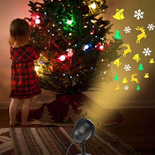 Dr. Prepare DPL-1CL02 Christmas Projector Indoor Outdoor Holiday Lights with Remote Control, IP65 Waterproof, Rotating Patterns for Xmas Home Party Garden Landscape Wall Decorations - Thumbnail 7