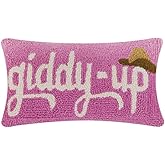 Peking Handicraft Giddy Up Hat Hook Pillow, 16-inch Length, Wool and Poly Velvet, for Home, Office, Living Room Décor