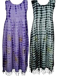 Womens Tank Dress Sleeveless Tie Dye Love The Swing Summer Beach Sundress, Medium, Wholesale Lot Of 2