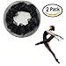 New8Beauty Hair Nets Black - Hair Accessories for Ballet Bun Cover Dance Skating Gymnastics Wedding Performance (2 Pack)