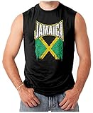 Distressed Jamaican Jamaica Flag Men's SLEEVELESS T-shirt Tee