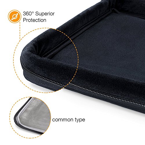 Tomtoc 360 Protective Laptop Sleeve Case Bag for New Surface Pro 2017, Surface Pro 4/ 3/ 2/ 1, Spill-Resistant 11.6 Inch Ultrabook Notebook Tablet Briefcase Cover, Black Blue