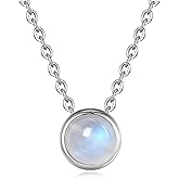 ALQDLI 925 Sterling Silver 2CT Simulated Diamond Necklaces for Women,Rose Cut 5A Cubic Zirconia Solitaire Diamond Pendant Necklaces 18"+2" Jewelry Gifts