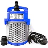 Site Drainer SD 300, Submersible Dewatering Pump, No Clog, 1/2 Horsepower, 115 Volts, 1 1/2 inch Discharge, Internal Float for Automatic Operation