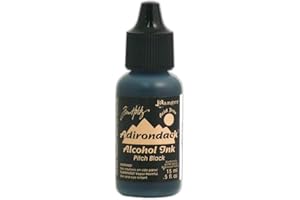 Tim Holtz-Ranger Alcohol Ink Earthtone Pitch Black .5oz Bottle Dye