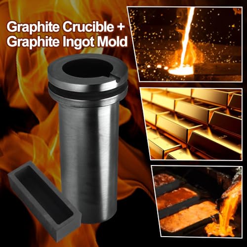 TOAUTO 3KG Gold Melting Furnace TGF3000,1400W 2000F Digital Electric Melting Furnace with Graphite Crucible for Melt Scrap, Silver, Gold, Copper, Aluminum 110V Refining Casting Furnace