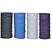 4 Count Double Dry Headwear for Man,Moisture Wicking Neck Gaiter, Bandana, Balaclava, Helmet Liner, Mask & More.