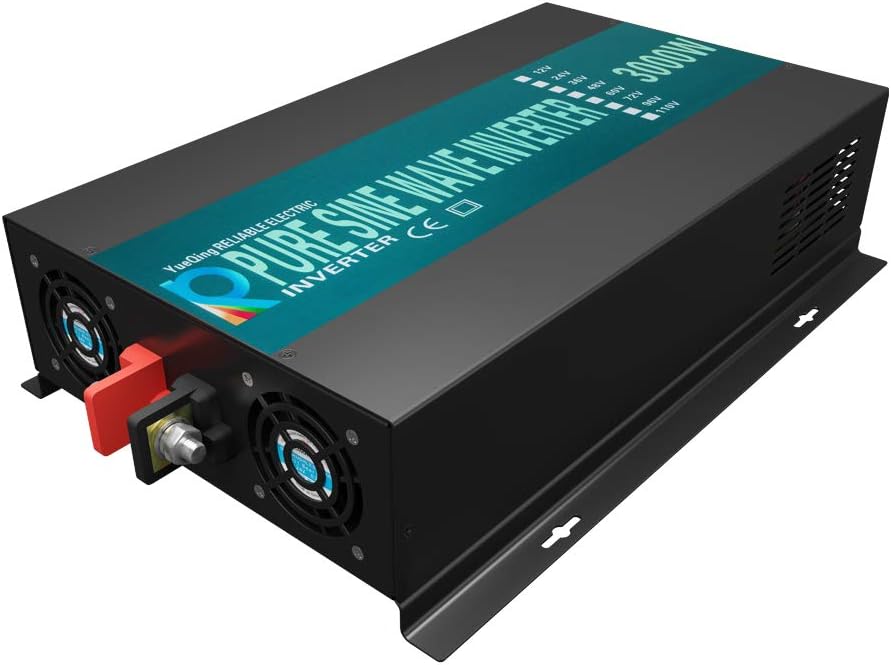 Reliable Off Grid 3000W 24V DC to 230V AC Converter UK Plug Pure Sine Wave Solar Power Inverter Home Power Supply