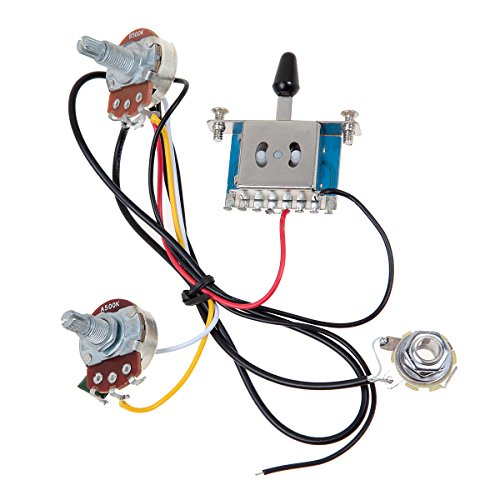 Kmise mi0316 3 pickup guitar wiring harness - prewired …
