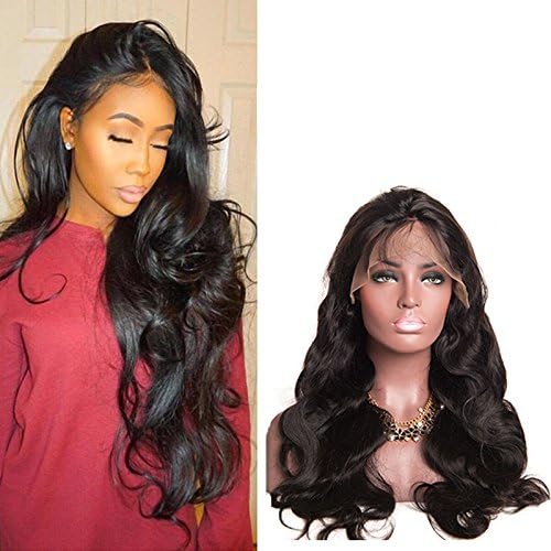 Lace Front Wig Virgin Natural Body Wave Wig Natural Color (24 inch)