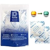 Dry & Dry 50 Gram [6-120 Packs] Silica Gel Food Safe Orange Indicating(Orange to Dark Green) Mixed Silica Gel Packs Desiccant - Rechargeable Silica Packets for Moisture Absorber (24 Packet) Silica Gel